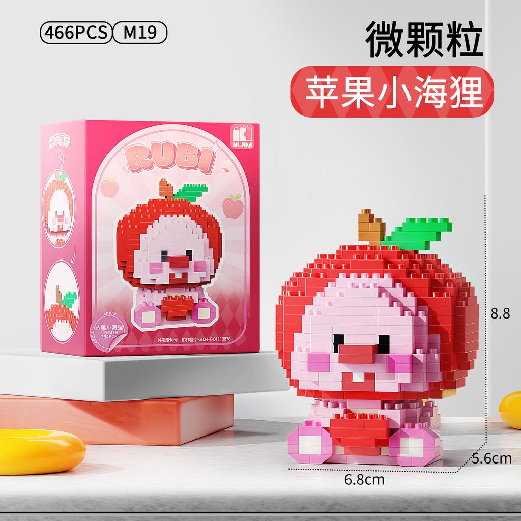 Bloques de Construcción Micro Fruit Loopy Losto Bear Little Beaver Modelo Puzzle Anime Mini Figura de Ladrillos Juguete Para Regalo de Navidad