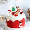 10pcs Resin 2D Christmas Cake Toppers Merry Christmas Santa Claus Tree Deer Cupcake Picks for Xmas Party Decor Supplies