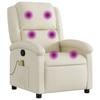 Massage Chair with Relax Function Synthetic Leather Cream