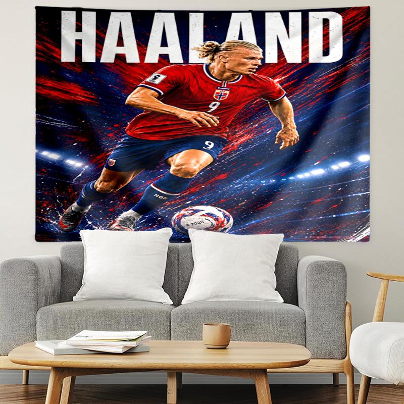 Haaland Tapestry, Wall Hanging Tapestry, Pattern Tapestry for Dorm Bedroom Living Room Wall Art Photography Backdrop