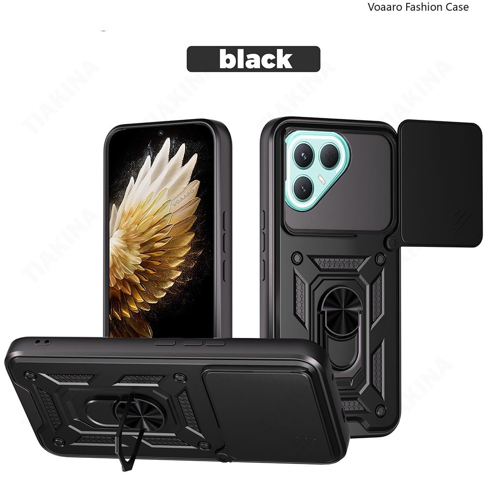 

Чехол-накладка Slide Lens Armor для Tecno Pova 7 Pro 5G Чехол для Tecno Pova 7 Pro 5G Чехол с магнитной подставкой-кольцом Крышка Capa Tecno Pova 7 Pro 5G чёрный