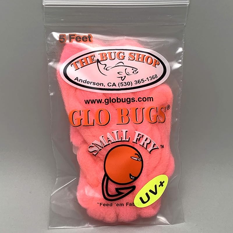 The Bug Shop Glow Bug Small Fry 5ft (22 Shrimp Pink)