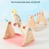 Solid Wood Parrots Resting Perch Sanded Surfaces Design Trimming Stand For Nail Beak Trimming And Interaction Activity Toy