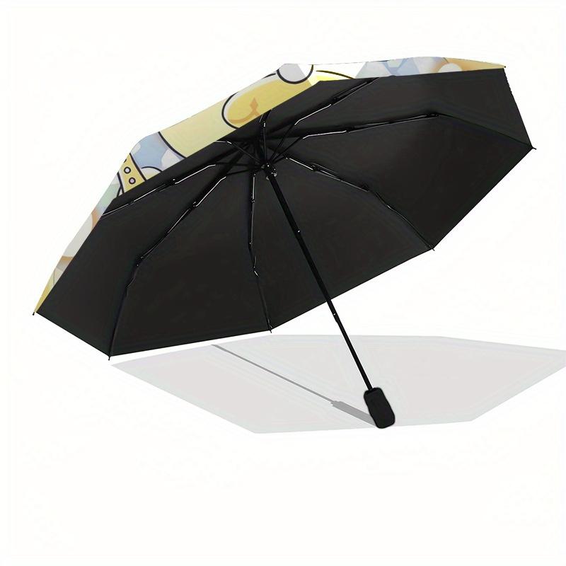 Pompompurin,Cute Automatic Folding Umbrella Simple 8 Rib Design, Bright Cartoon Pattern, Durable Iron Frame, Suitable For Travel, Outdoor, B