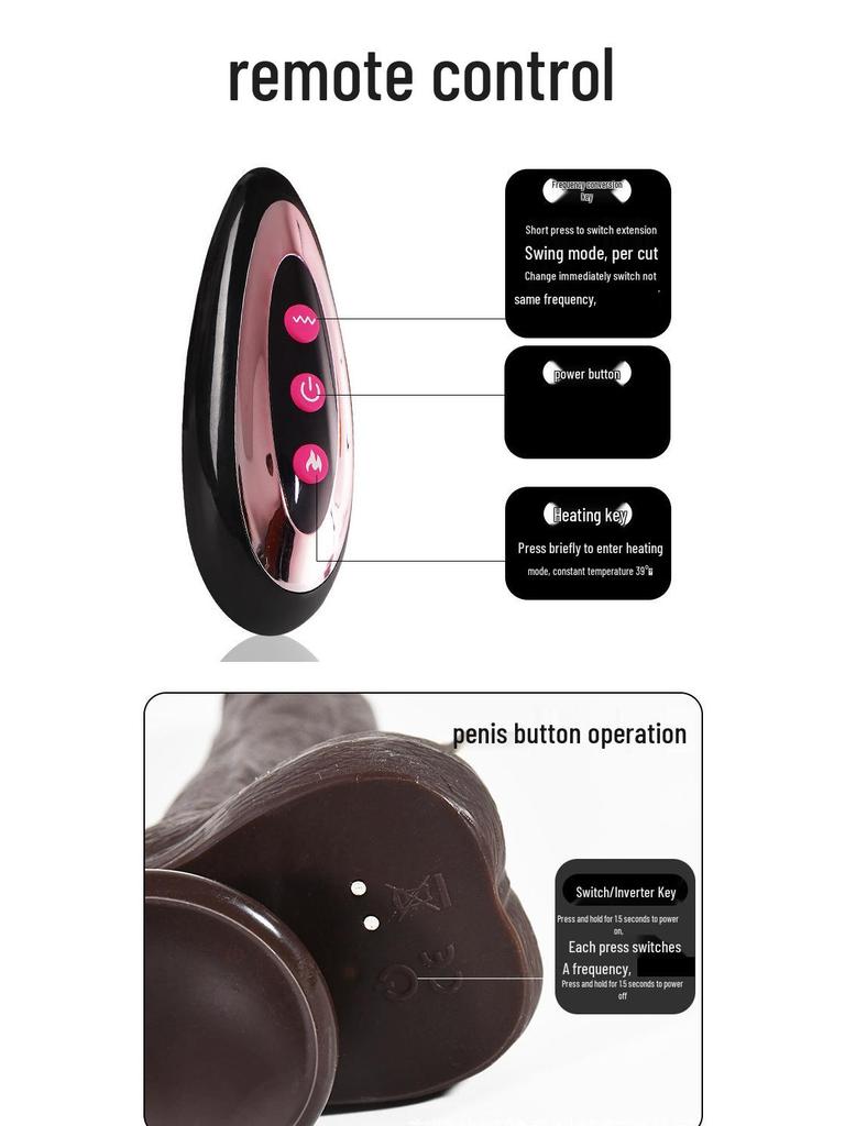 Silicone Telescopic Realistic Vibrator for Women