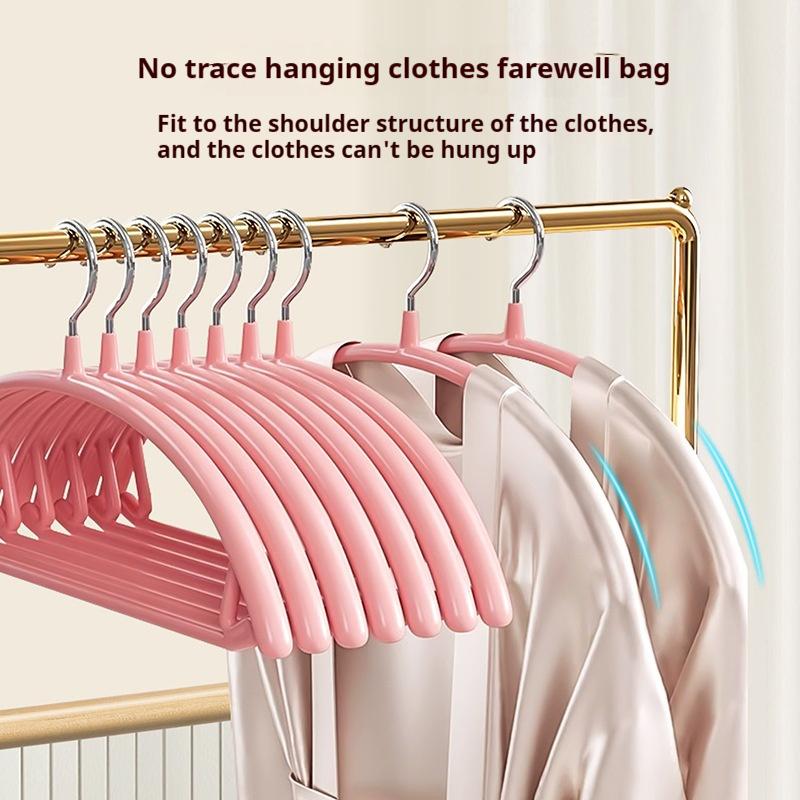Impregnated Semi-round Coat Hanger Seamless Storage Thick Clothes Brace Non-slip Stainless Steel Clothes Hanging Adult