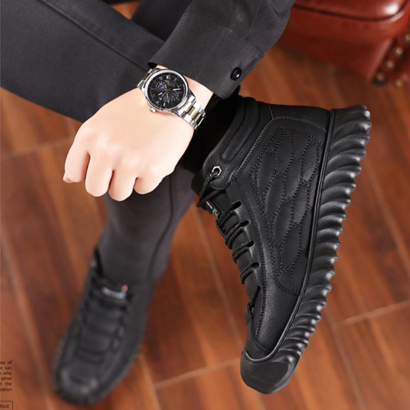 Men Winter Outdoor Plush Warm Walking Insulated Shoes Cold Snow Resistant Work Ankle Boots Man Comfortable Casual Sneakers