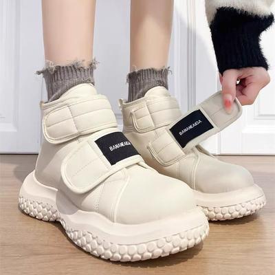 Zhao LU Si Snow Boots Women's Winter New Velvet Warm Thick-soled Velcro Non-slip High-top Cotton Shoes