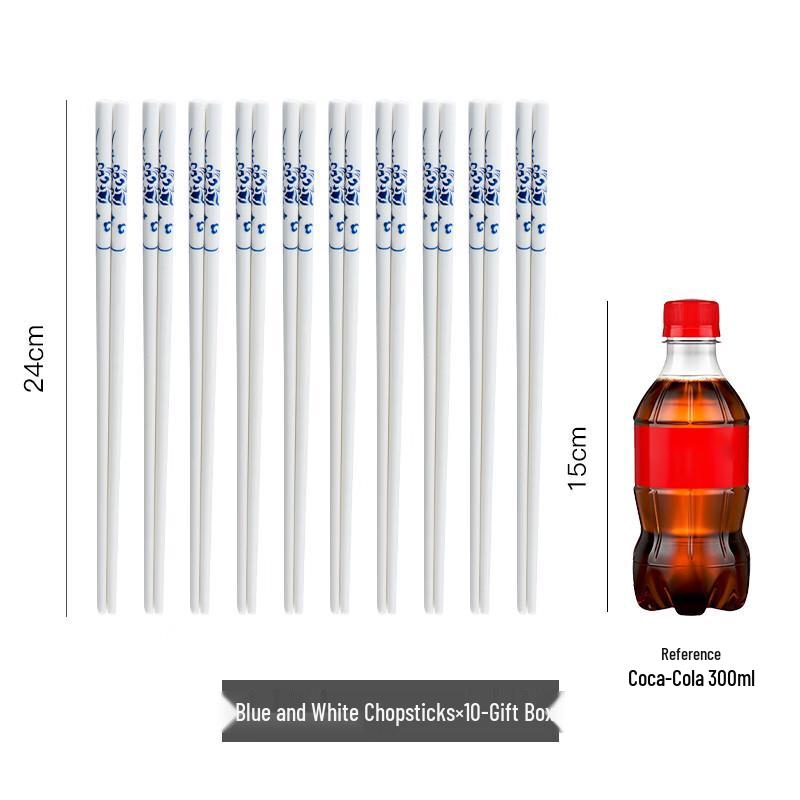 Youlaifu 10er-Set Chinesische Keramik-Essstäbchen