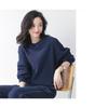 Women's Navy Blue Sweatshirt Set 2 Piece Outfit Loose Casual Pullover  Jogger Pants Tracksuit