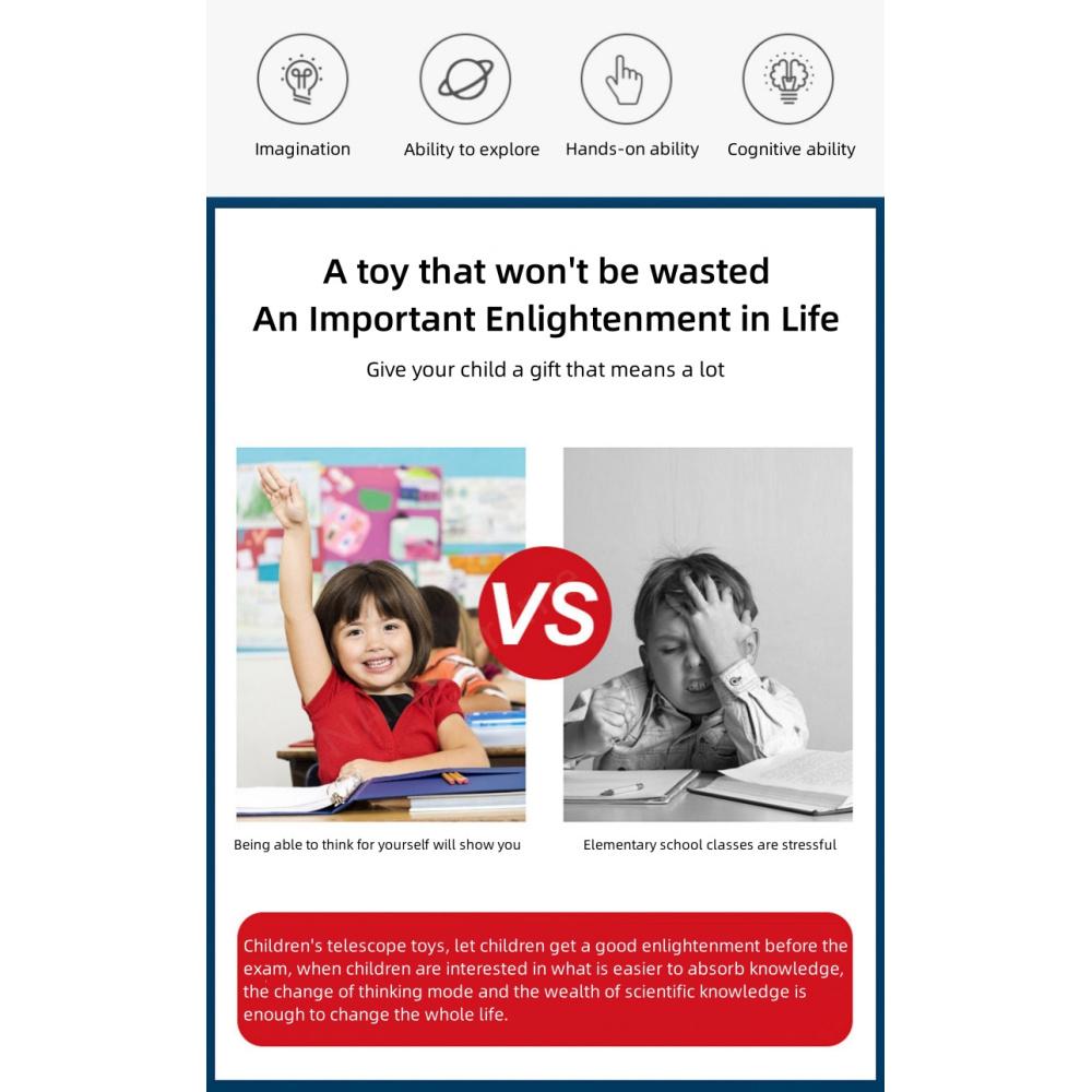 8x Kids Professional Mini Pocket Telescope Optics Compact Binoculars For Travel Bird Watching 21mm Objective Lens