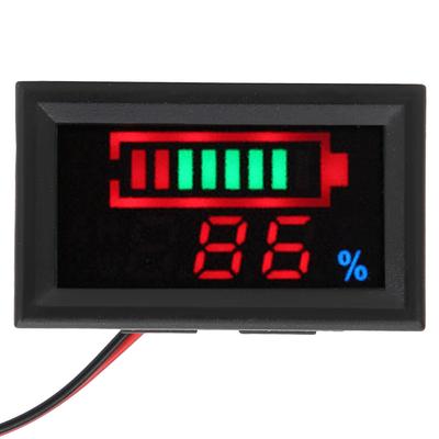 YB27VE Carro Elétrico Digital LED Voltagem e Eletricidade Medidores Duplos Testador Bateria Potência Display