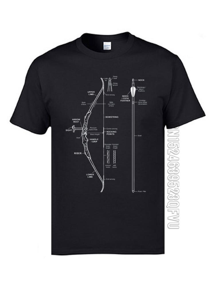 

Pictorial Illustration Picture T Shirts Mens Compound Bow Archery Hunting Anatomy Design New Tops Tees Discount Tops & Tees -... S разноцветный