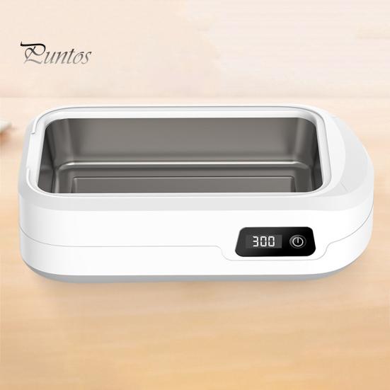 Machine de Nettoyage Ultrasonique 49000Hz Onde Nettoyage Profond 640ml Évier en Acier Inoxydable 4 Modes Lunettes Bijoux Nettoyeur Multifonctionnel