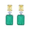 New Cross-border High-end Paraiba Earrings Simple Square Women's Retro Fashion Accessories