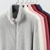 Coral Fleece Fleece Jacket Men's Fleece Short Jacket Women's Top Autumn and Winter Double-sided Fleece Cardigan Couple Thermal Sweater
