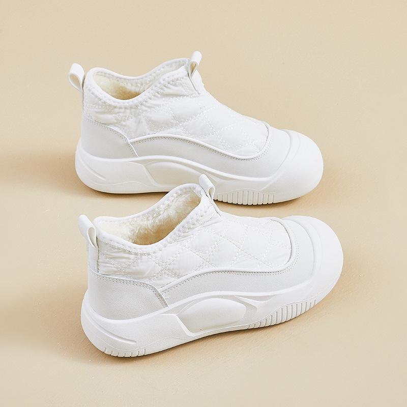 Women's Fleece and Thickened Snow Boots, Casual Anti-slip Ankle Boots