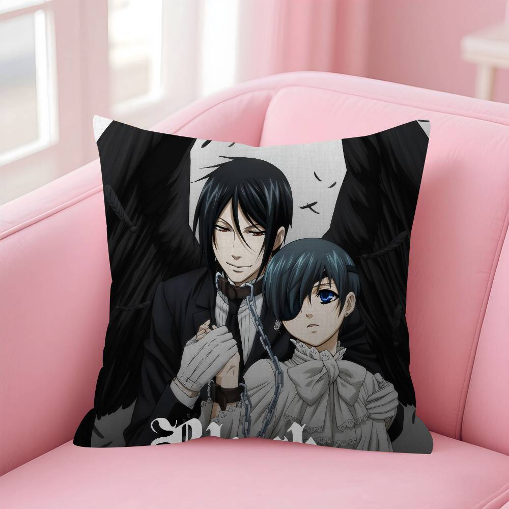 Anime Black Butler horror   Cushion Cover Inches Farmhouse Decor Home Throw Pillow Covers for Couch Decorations