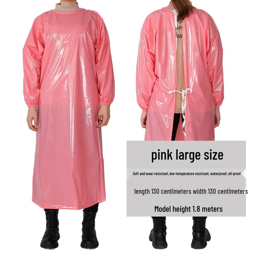 

Пищевой ТПУ Водонепроницаемый и Маслостойкий Кислотостойкий Рабочий Фартук с Длинным Рукавом для Бойни