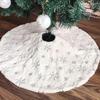 36-Zoll weißes Weihnachtsbaumkleid mit silbernen Schneeflocken