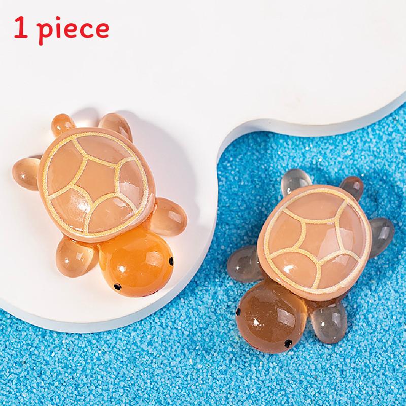 

Ручная работа Черепаха Смола Микроландшафт Настольное украшение Подарок Аквариум Рыба коричневый