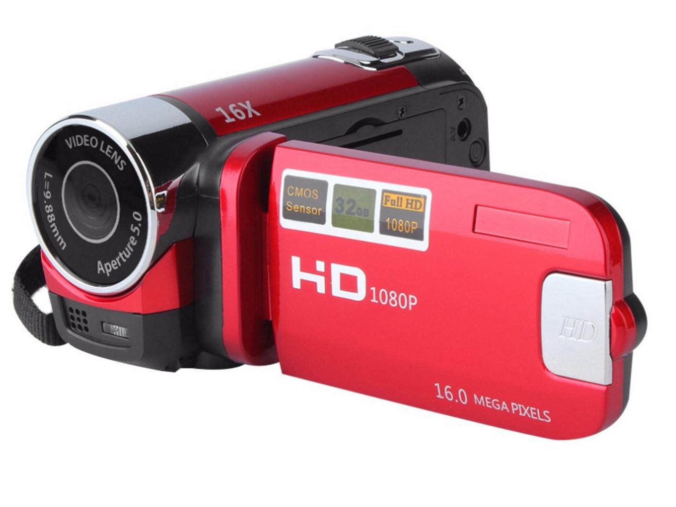 

Цифрова камера HD100A 16MP 1080P: Якісне транскордонне англійське виробництво English version AV European regulations червоний