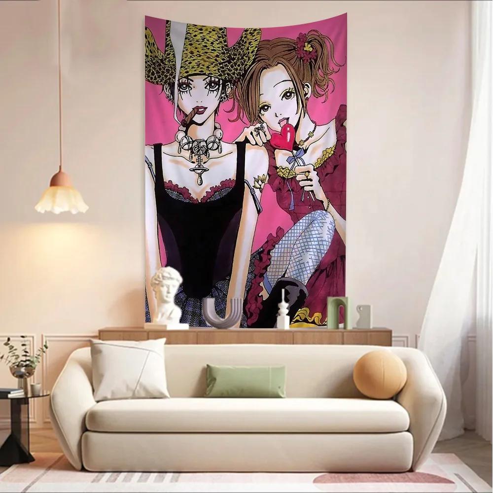 Japan Anime NANA Anime Tapestry Hippie Flower Wall Carpets Dorm Decor Cheap Hippie Wall Hanging