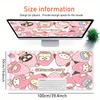 Strawberry Characters Themed XXL Mouse Pad - Non-slip Rubber Desk Mat for Gaming and Office Use, Multi-Function Keyboard  0826064a