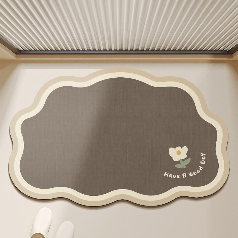 

Premium Diatom Mud Bathroom Mat: Water-Absorbing, Anti-Slip, Quick-Drying, Stain-Resistant Foot Pad for Restrooms. 40*60cm