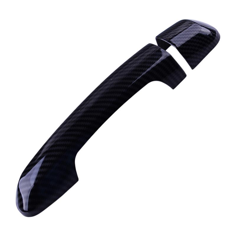 1 Set Exterior Door Handle & Handle Bowl Cup Covers Trims Carbon Fiber Grain Fit for Toyota Land Cruiser Prado FJ150 2010-