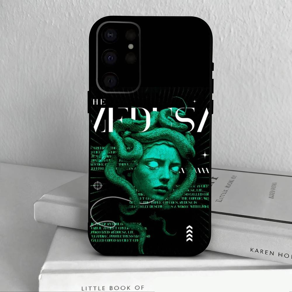 Medusa Greek Mythology Look At Me Phone Case For Samsung S25,S24,S21,S22,S23,S30,Ultra,S20,Plus,Others Soft Black Case