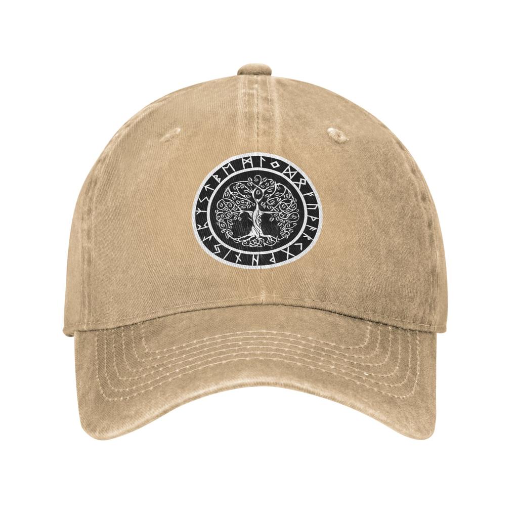 Nordic Viking Scandinavn Odin Symbol  Denim Fabric Cap Casual Baseball Caps Adjustable Hat Summer Unisex Baseball Hats