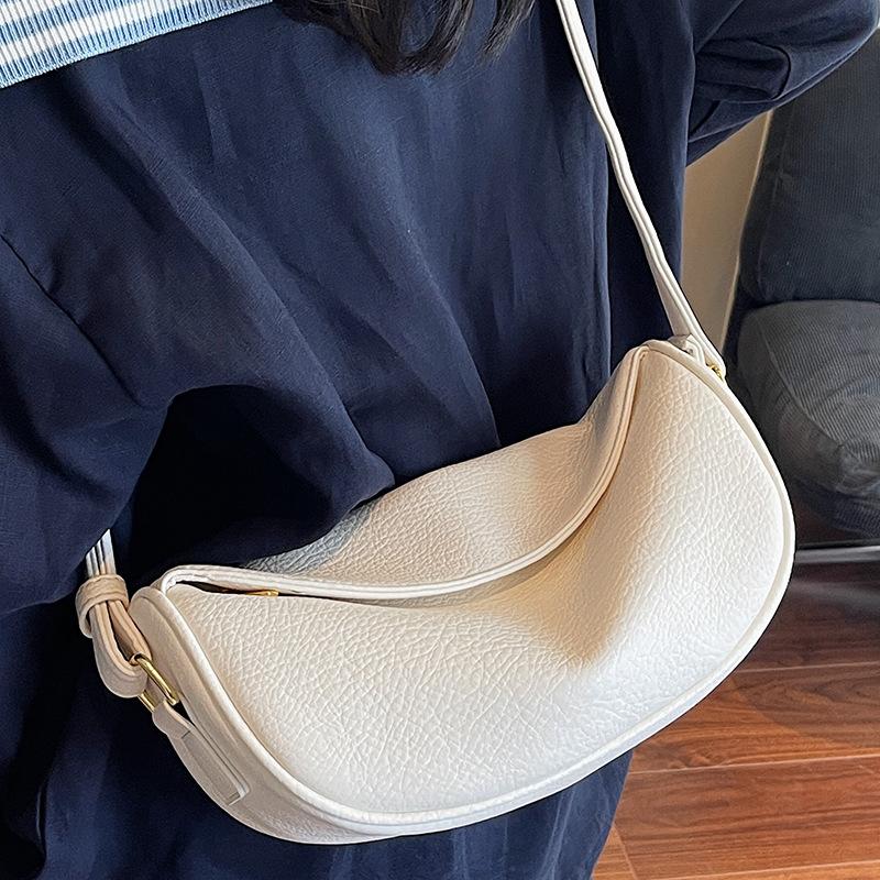 2025 summer new women's bags large-capacity casual tote bags messenger casual fashion solid color dumpling bags