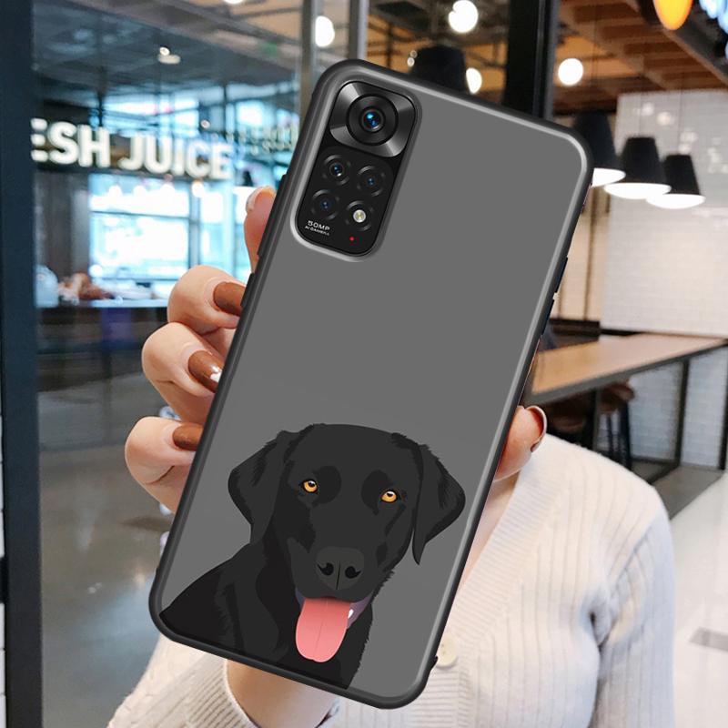 Black Labrador Dog Case For Xiaomi Redmi Note 12 8 9 10 11 Pro Note 12S 11S 10S 9S Redmi 10C 10A 9C 12C Cover