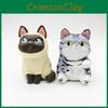 Enchanting Cat Island Figurine Collection Cute Orange Cat Toys Decorative Models