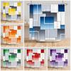Colorful Geometric Block Showers Curtain Abstract Minimalist Waterproof Bath Curtains For Bathroom Decor Polyester With Hooks