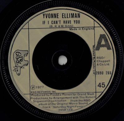 7inch Record YVONNE ELLIMAN - If I Can't Have You 2090266 RSO 1977 UK Pop Used