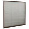 Insect Screen Pleated Blind for Windows Aluminum Frame Brown 120 X 120 Cm