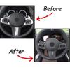 For BMW- 3 Series G20 G28 - Carbon Fiber Steering Wheel Panel Cover Trim Decoration Sticker Interior Accessories