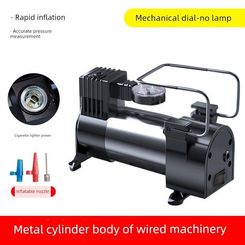 

Vehicle Air Pump Portable Tire High Power Y Air Pump Air Pump Car Air Pump Metal Dual-Use Metal Single Cylinder Air Pump-Pointer