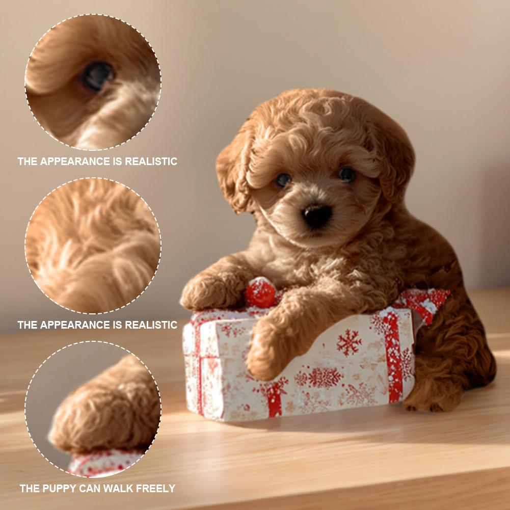 Electronic Robot Dog Interactive Plush Puppy Toy Acts Like A Real Puppy Stuffed Animal Dog Battery Operated for Kids Age 3 4 5 6