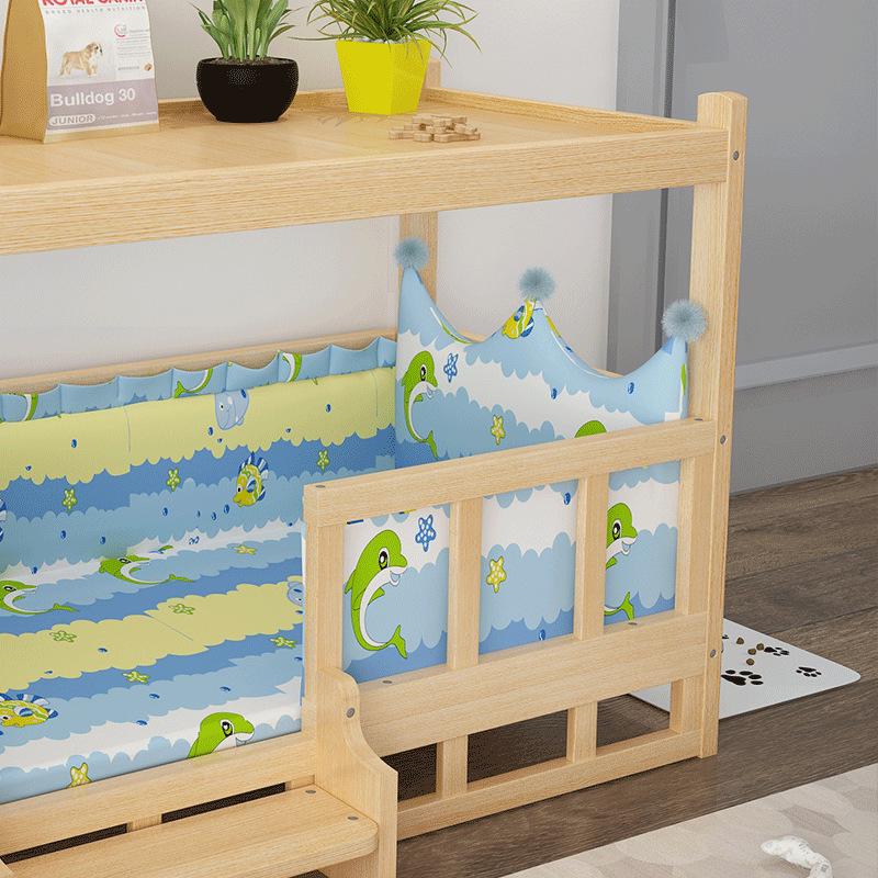 All-Season Wooden Pet Bed: Removable, Washable Dog/Cat House for Large Breeds