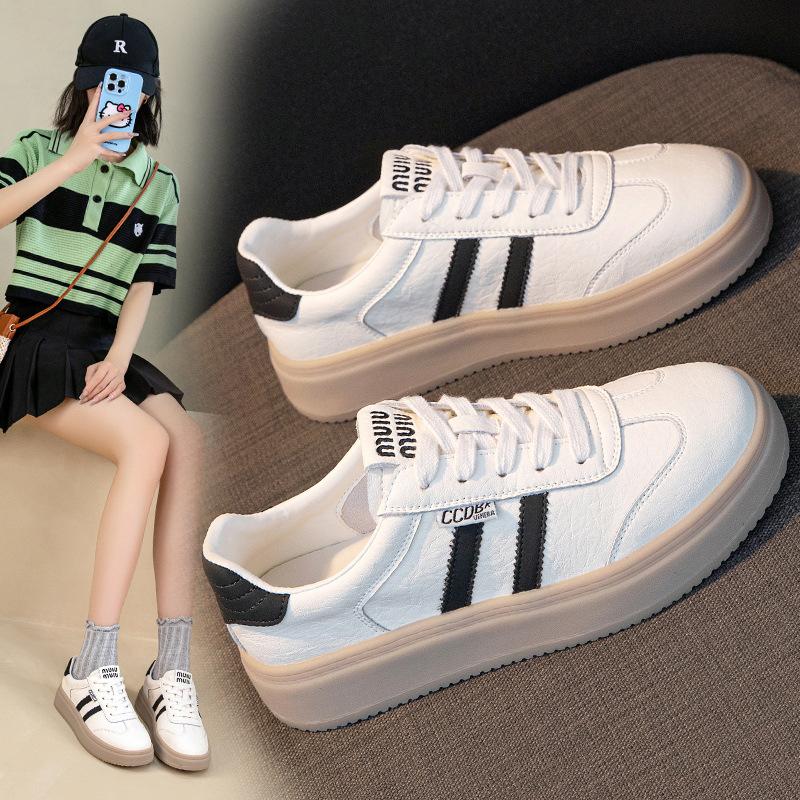 Board shoes women s 2026 spring new leather versatile college style casual board shoes women s shoes 34