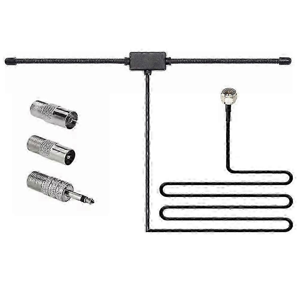 New 25-26 DAB FM Radio Antenna FM Dipole Aerial Audio Plug Connector for Stereo Receiver