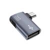 2-in-1 Power-in o USB to USB OTG Cable Adapter 90 Degree Right/Left Angled Host Converters for Keyboards
