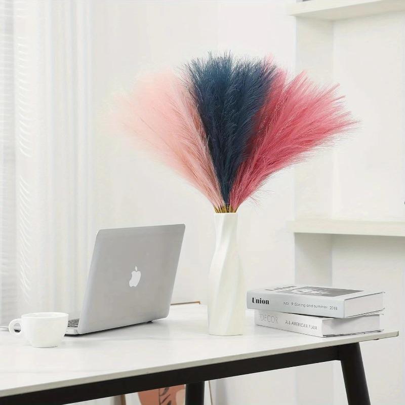 10Pcs Artificial Pampas Grass Decor Faux Reed Plume Plants for Home Wedding Table Decoration Festive Party Supplies
