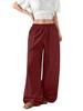 Women's High-Waist Loose Wide-Leg Drawstring Pants - Spring & Autumn