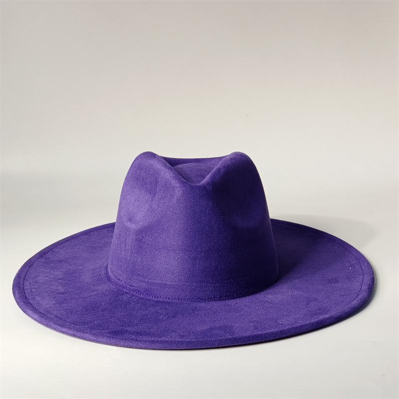Cappelli Fedora Rancher in Camoscio Vegano Cappelli Vuoti per Burning Cuore Multicolore a Forma di Cappello 9.5cm Ala Unisex Cappello Jazz Cappello da Chiesa