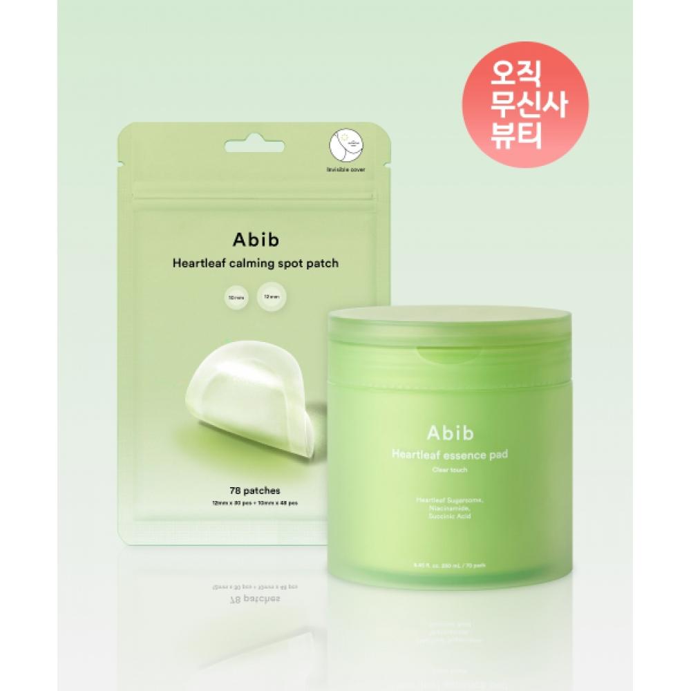 

Abib Houttuynia Cordata Essence Pad Clear Touch 70 Sheets + Houttuynia Cordata Calming Spot Patch 78 Sheets NONE