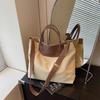 Large Capacity Bag New Women's Bag Fashion Commuter Shoulder Bag Canvas Trendy Versatile Large Tote Bag